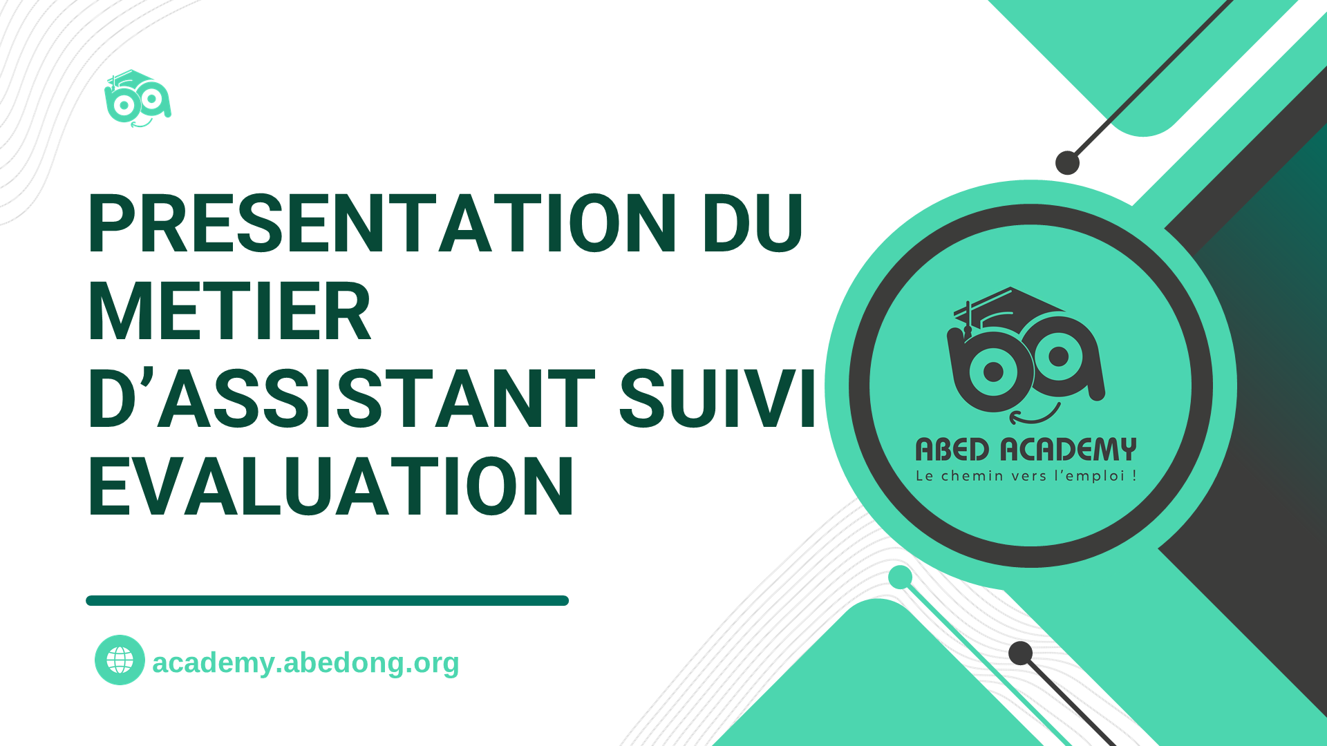 PRESENTATION DU METIER D'ASSISTANT EN SUIVI EVALUATION